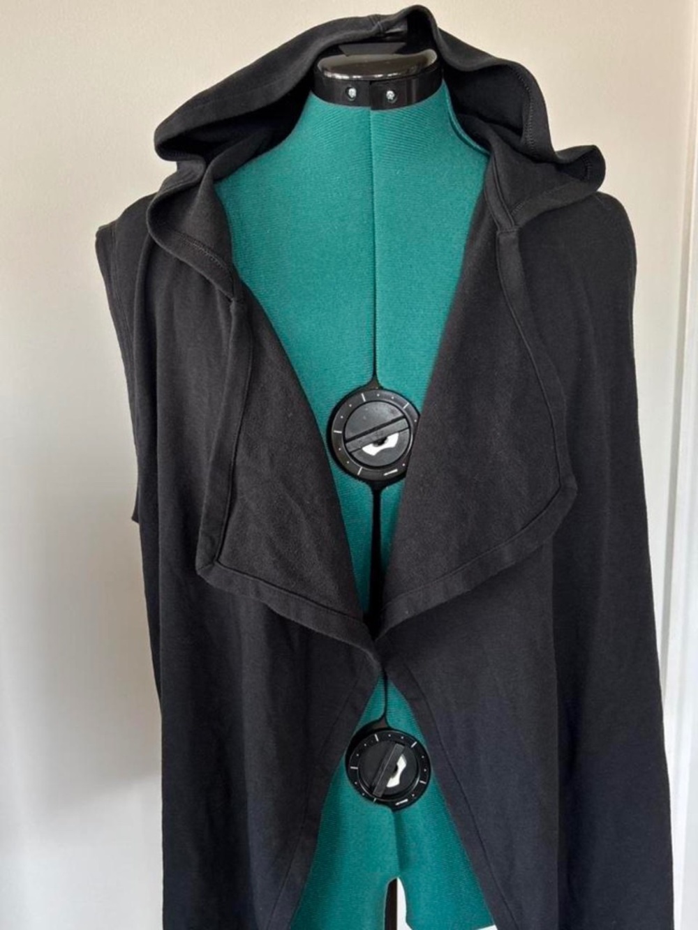 Fabletics workout strap cardigan vest with hood, XS